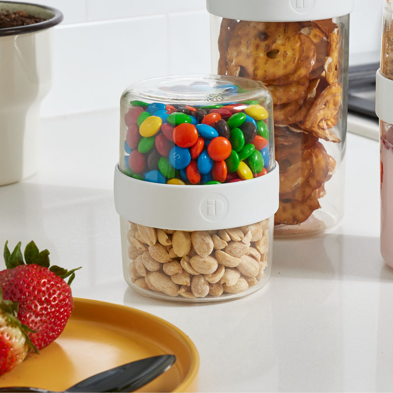 iDesign Small Stack 'n Snack Food Containers - Stackable Snack Containers for Yogurt, Granola, Fruits, or Vegetables