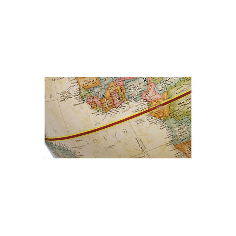 Globe terrestre antique 9"