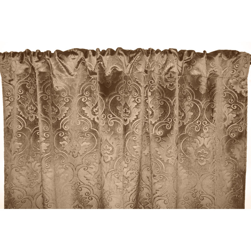Rideau obscurcissant en velours Izea, Beige, L 54 po x L 108 po