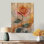 Topaze liquide encre de rose II - décoration murale traditionnelle en bois sur bois de pin naturel