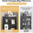 (Set of 2) Modern Small Cube Gray Bookcase, 2-Tier Vertical Horizontal Irregular Open Shelf Bookcase-382539789