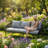 The Rope Patio 3-seater Sofa with Cushions & Armrest & Backrest