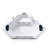 MARBELLA 59" x 59" 2-Person White Corner Whirlpool Bathtub with 10 Jets & Glass Front Panel