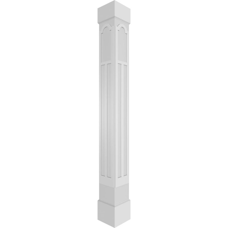 Craftsman Classic Square Non-Tapered Paramount Fretwork Column, 120" H x 11.625" W x 11.625" D