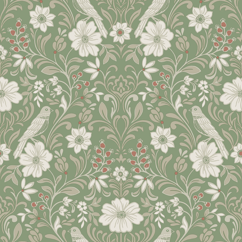 Papier peint Colette, Vert vif