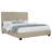 Martines California King Upholstered Panel Bed with Button-Tufted Headboard, Oatmeal-2085478263-2030592345