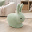 Tabouret d'appoint rembourré en forme de lapin avec roulettes pivotantes à 360 ° en option