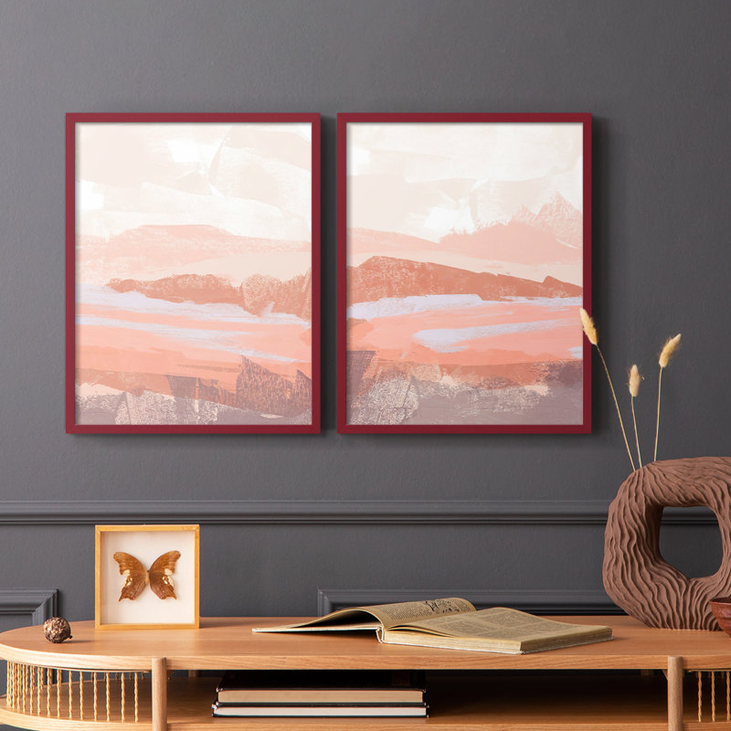 «Dusty Desert I», reproduction encadrée de qualité supérieure - prête à être accrochée - aucun clou requis - aucun clou requis