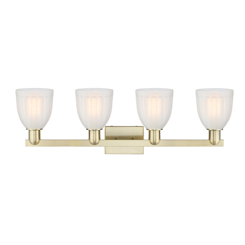 Luminaire pour salle de bain 4 lumières Arcadia - Brookfield, Laiton antique
