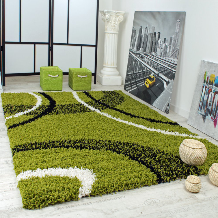 Puzant Abstract Shag Area Rug