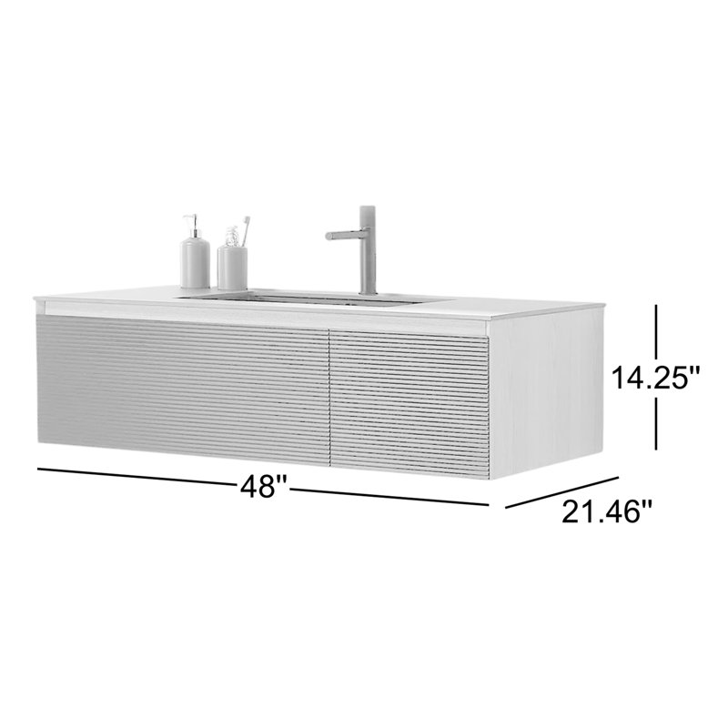 Oslo 48'' W Single Vanity, Matte Black