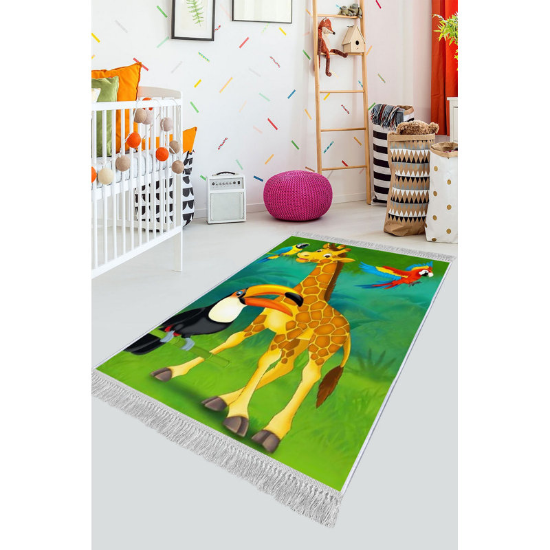 Luxurious Velvet Area Rug (4.6 x 7.2 ft), 100% Antibacterial Fabric, Non-Slip Cotton Backing, Pile Height: 0.4 in | Machine Washable, 3D Digital Print Design | Perfect for Living Room & Bedroom Decor, Soft & Durable