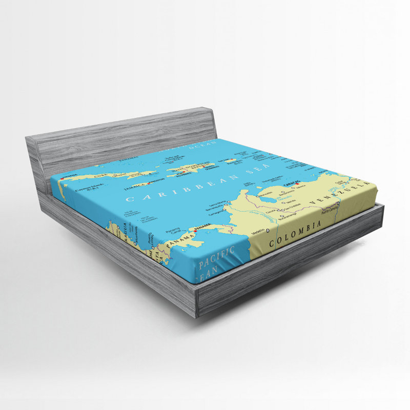 Wanderlust Microfiber Fitted Sheet, Full/Double Fitted Sheet