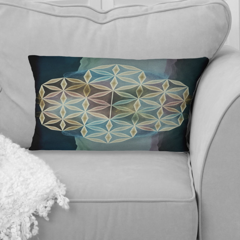 Ancien sacré rétro Designs II - Coussin décoratif à imprimé géométrique abstrait