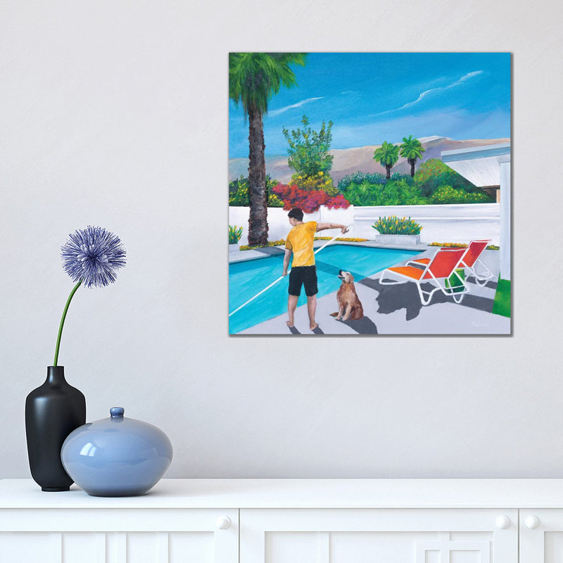 Pool Boy 1 Piece Wrapped Canvas Painting, 45.72 cm H x 45.72 cm W x 1.91 cm D