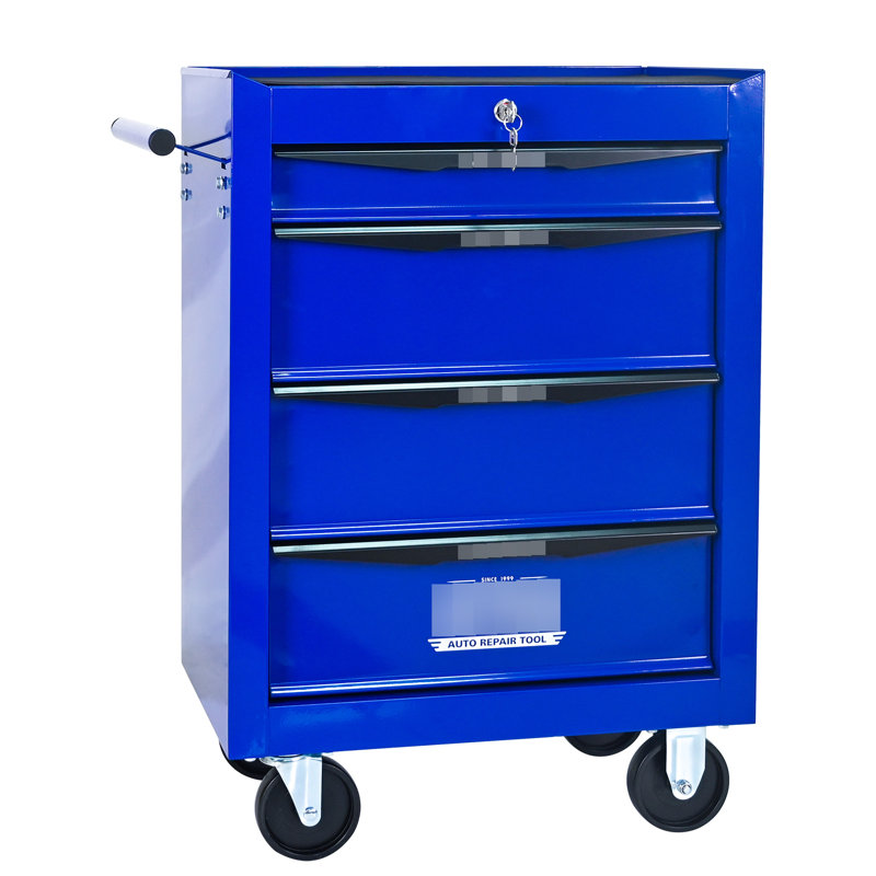 4, coffre à outils multifonctionnel, boîte en métal, glissières à roulement, serrure à clé, rangement de protection de la vie privée,