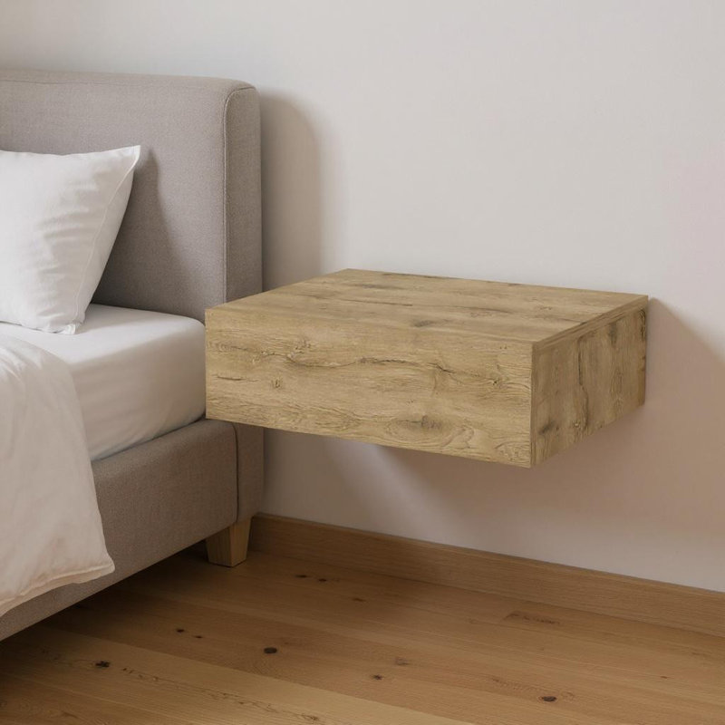 Table de chevet flottante 5 tiroirs 5 po, Gray