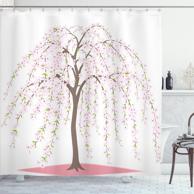 Shower Curtain with Hooks Included, 70" H x 69" W
