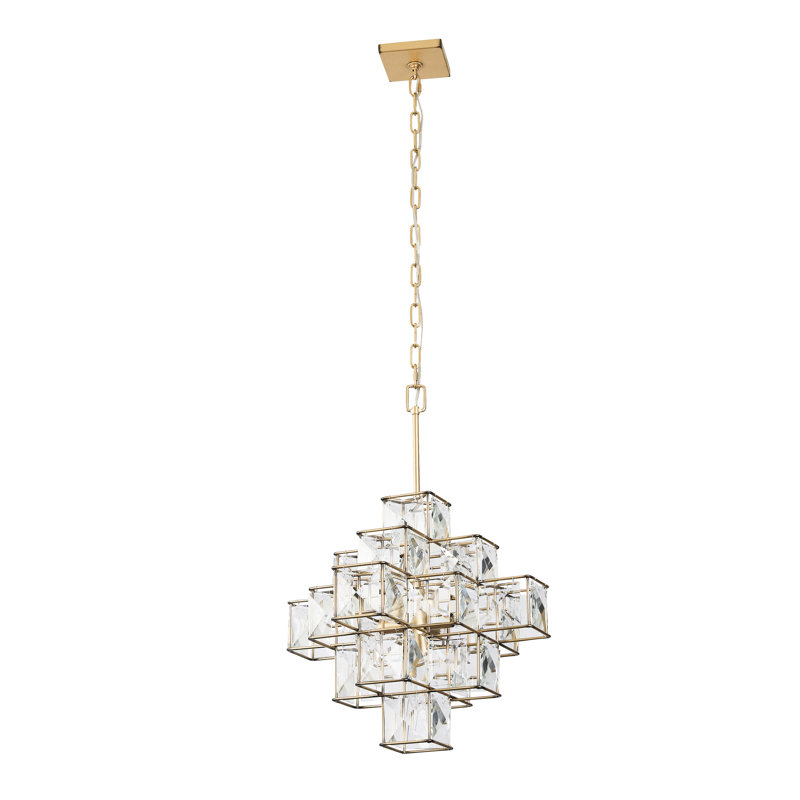 Luminaire suspendu cubique 6 lumières
