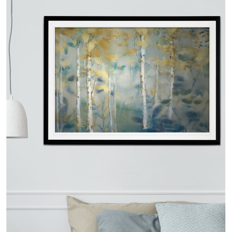 « gilded forest ii », reproduction de peinture à l’acrylique encadrée, Noir, H 20 po x l 24 po x P 1,5 po