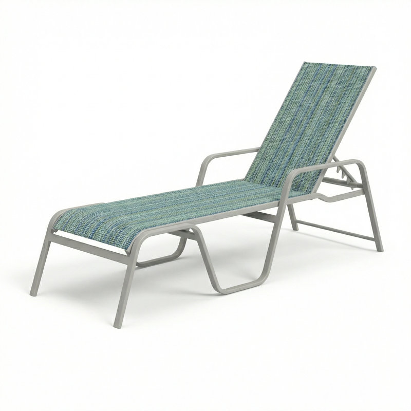Chaise, Nova Seaglass Sling/Matte Gray