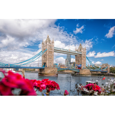 " Tower Bridge With Flowers In London, England, Uk " by Extravagantni
