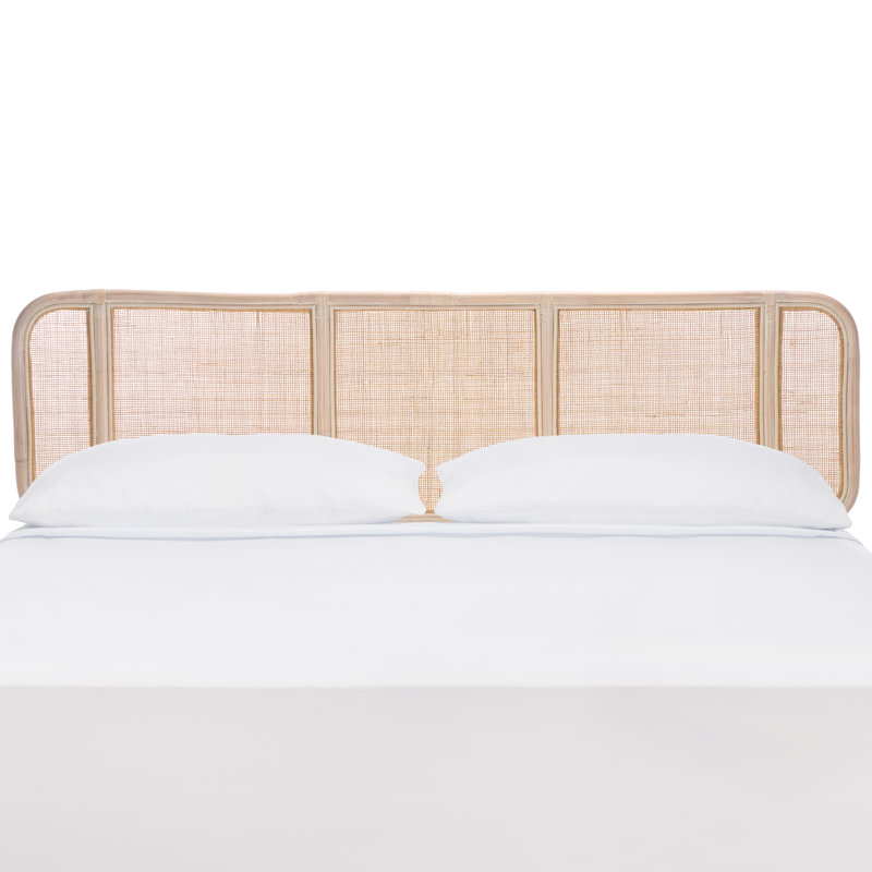 Takuma Rattan Headboard, White Washed, King
