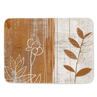 Tapis de bain floral à motif floral