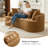 Boneless 86.2" Extended Plush Fabric Sofa-1192988933