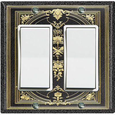 No Subject 2 - Gang Toggle Light Switch Standard Wall Plate