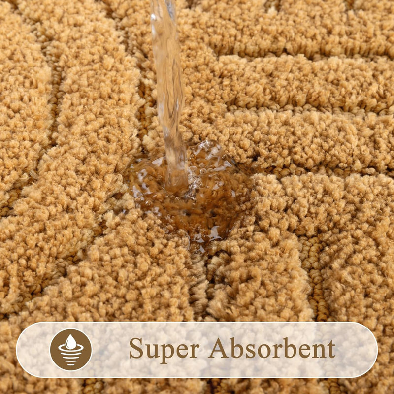 Soft Bathroom Runner Rugs Non Slip Boho Bathroom Mats Microfiber Absorbent Carpet For Bath Room Machine Washable Shaggy Bath Rugs