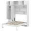 Grand lit escamotable avec armoire supérieure, tablettes et garde-robe, pliable au mur, cadre de lit plateforme pliable multifonctionnel-219783078