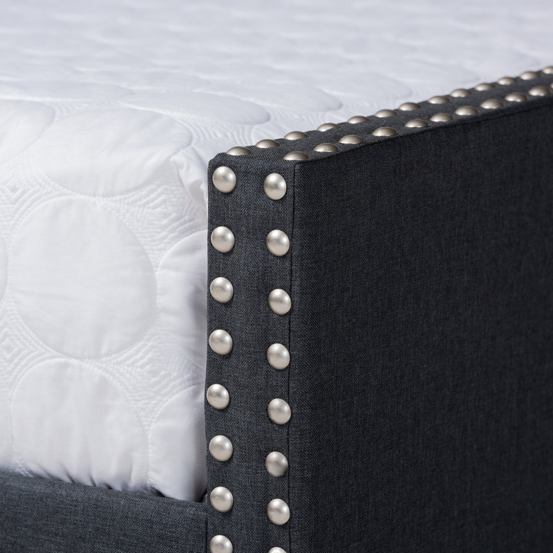 Lit de jour avec couchette Weldon, Lit double, Gris foncé