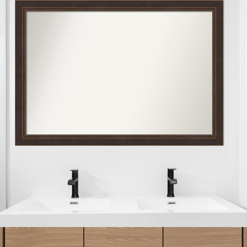 Ramsses Solid Wood Wall Mirror, Rectangle, 32.5" x 46.5"