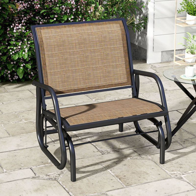 Fauteuil oscillant Outsunny (excluant la table), Brun