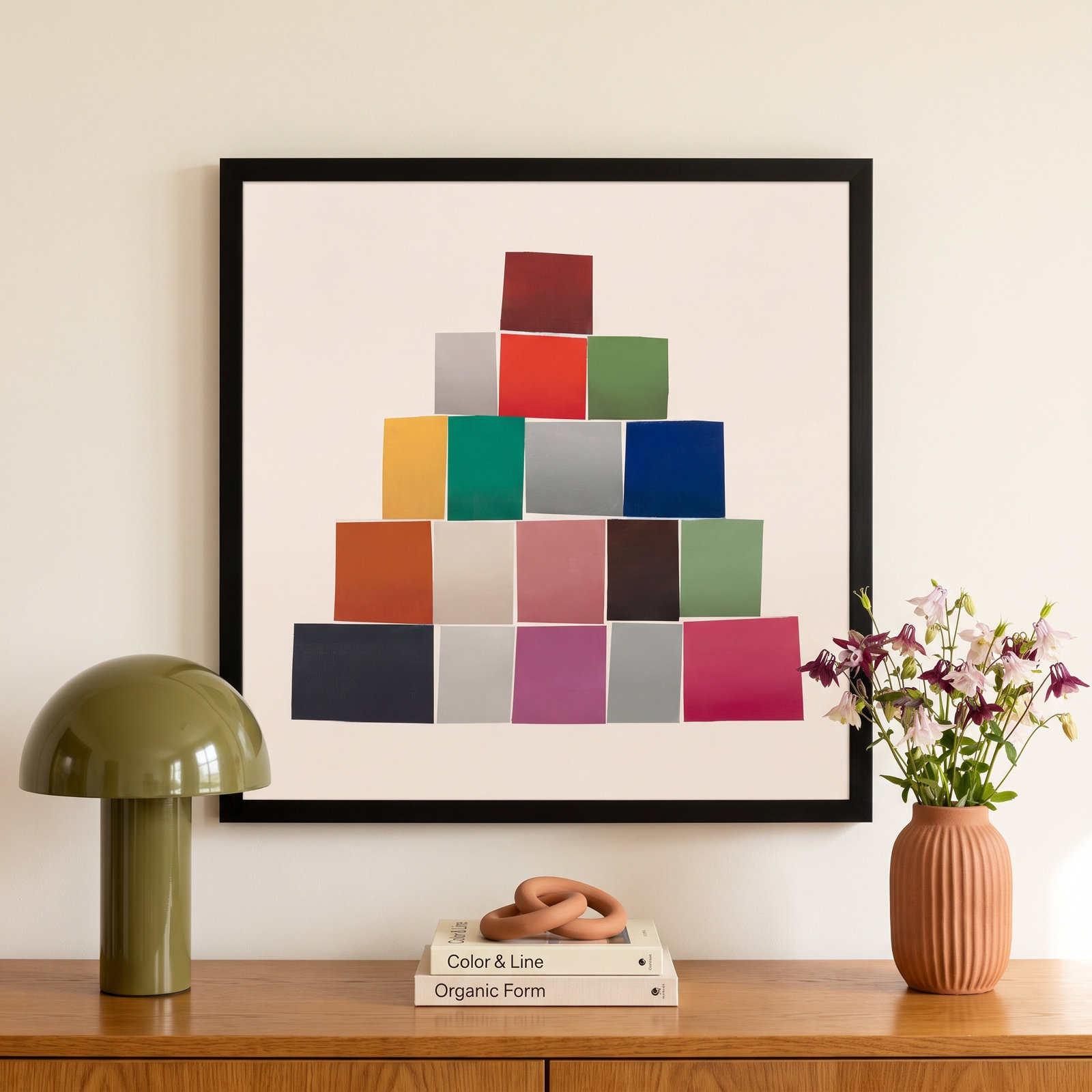 Jewels 2 by Lee Lessem, 16" W x 16" H, Black Framed