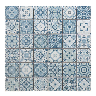 Inkjet 2" x 2" Marble Bathroom Wall Mosaic Tile