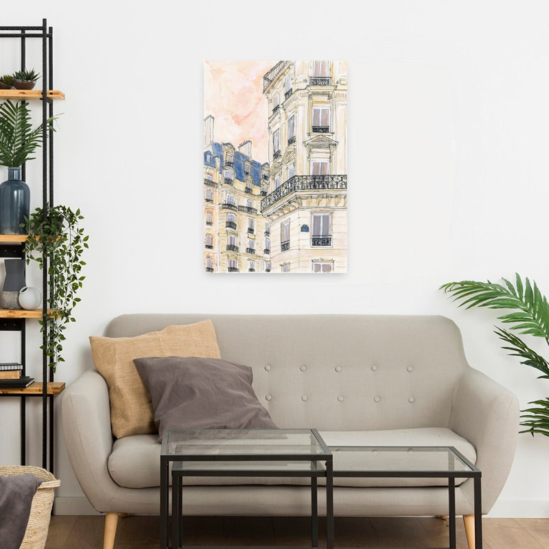 Art contemporain, architecture contemporaine romantique, H 24 po x l 16 po
