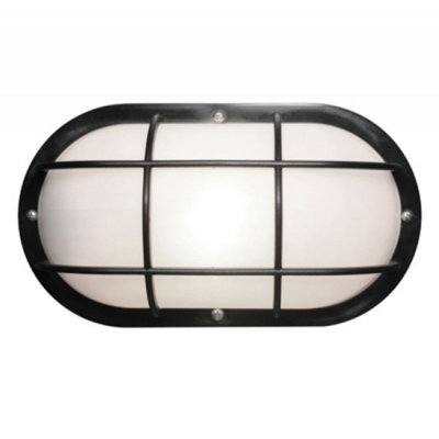 Solus Nautical Oblong Wall Mount Fixture with Grid-Style Diffuser Cage