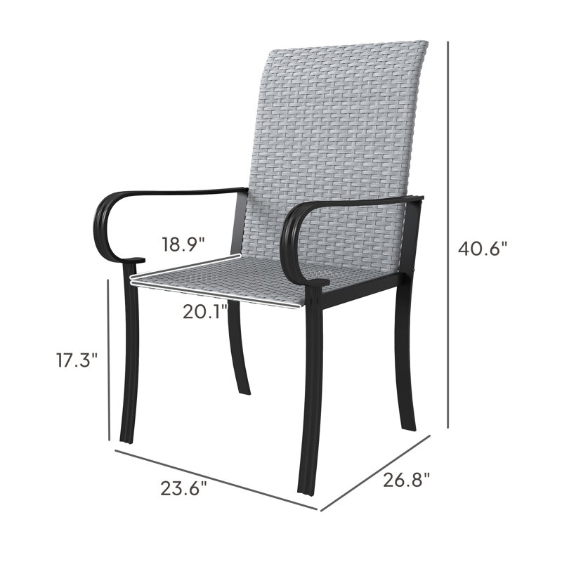Chaises de salle à manger, Gris, 2
