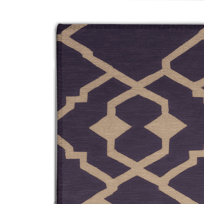 Tapis mauve intérieur et extérieur Trellis, Rectangle 4pi x 6 pi