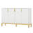 Luxury Buffet Sideboard Cabinet With Storage & Geometric Doors, Accent Cabinet