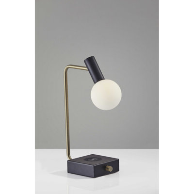 Lampe de bureau noire 17,5 po