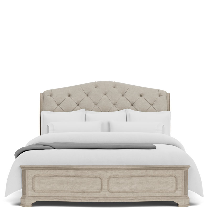 Areke Upholstered Sleigh Headboard, Full/Queen
