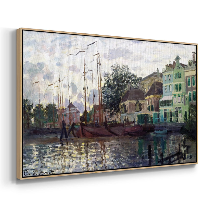 Zaandam, The Dike, Evening, 1871, reproduction d'art sur toile, H 27 po x l 41 po x P 2 po, Naturel