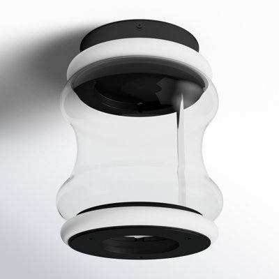 Poinsettia 2 Light Glass Flush Mount