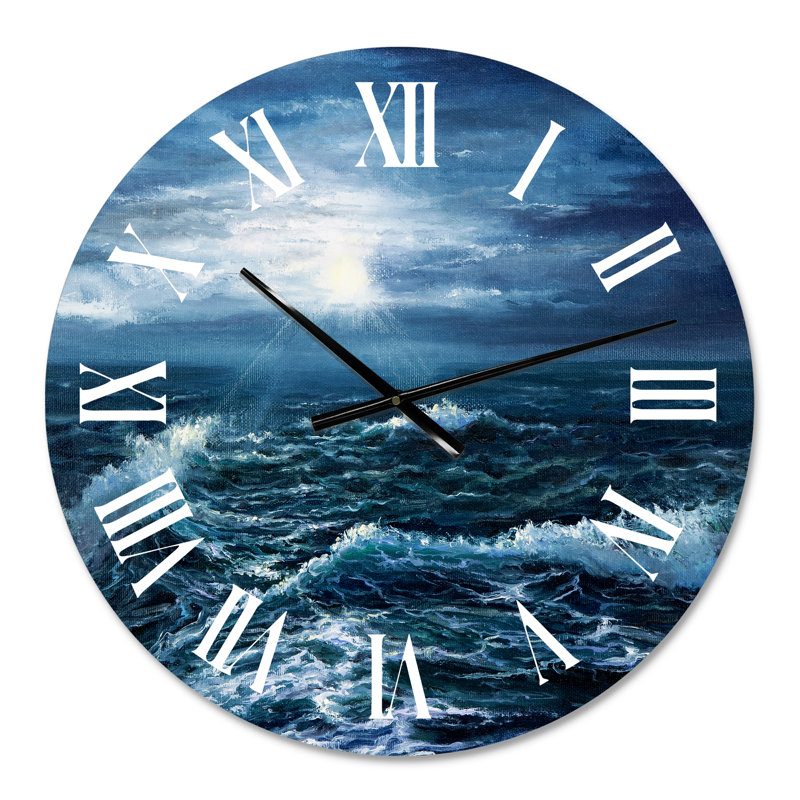 Sunshine Through The Ocean Waves - Horloge murale nautique et côtière, Petit