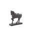 Sculpture cheval polystone brun
