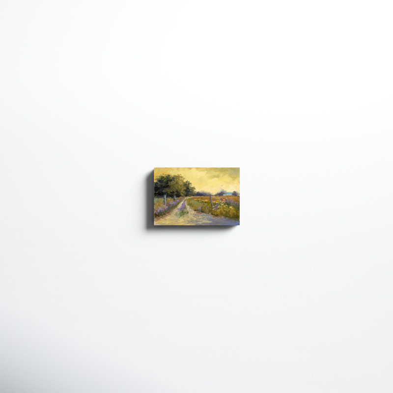 «FaIIs Golden Fields», peinture sur toile, H 8 po x l 12 po