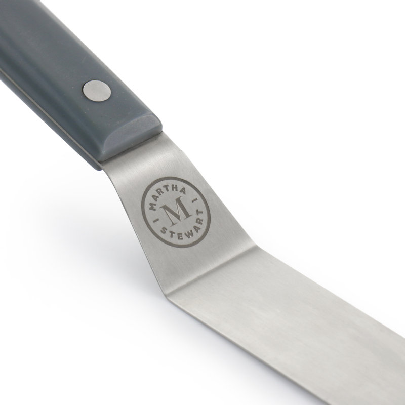 Épandeur décalé gris acier inoxydable Martha Stewart